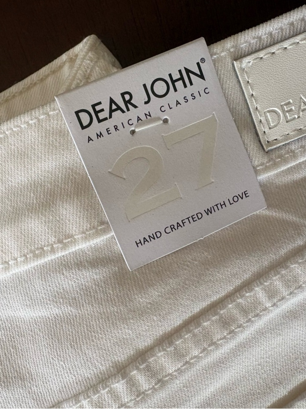 Dear John White Straight-Leg Jeans with Cuffed Hem - Picture 5 of 5